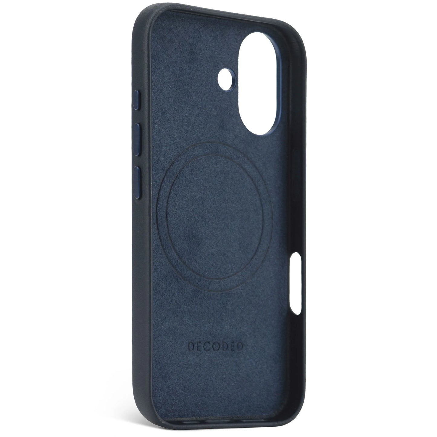 Decoded Housse en cuir pour iPhone 16 - Blue marine