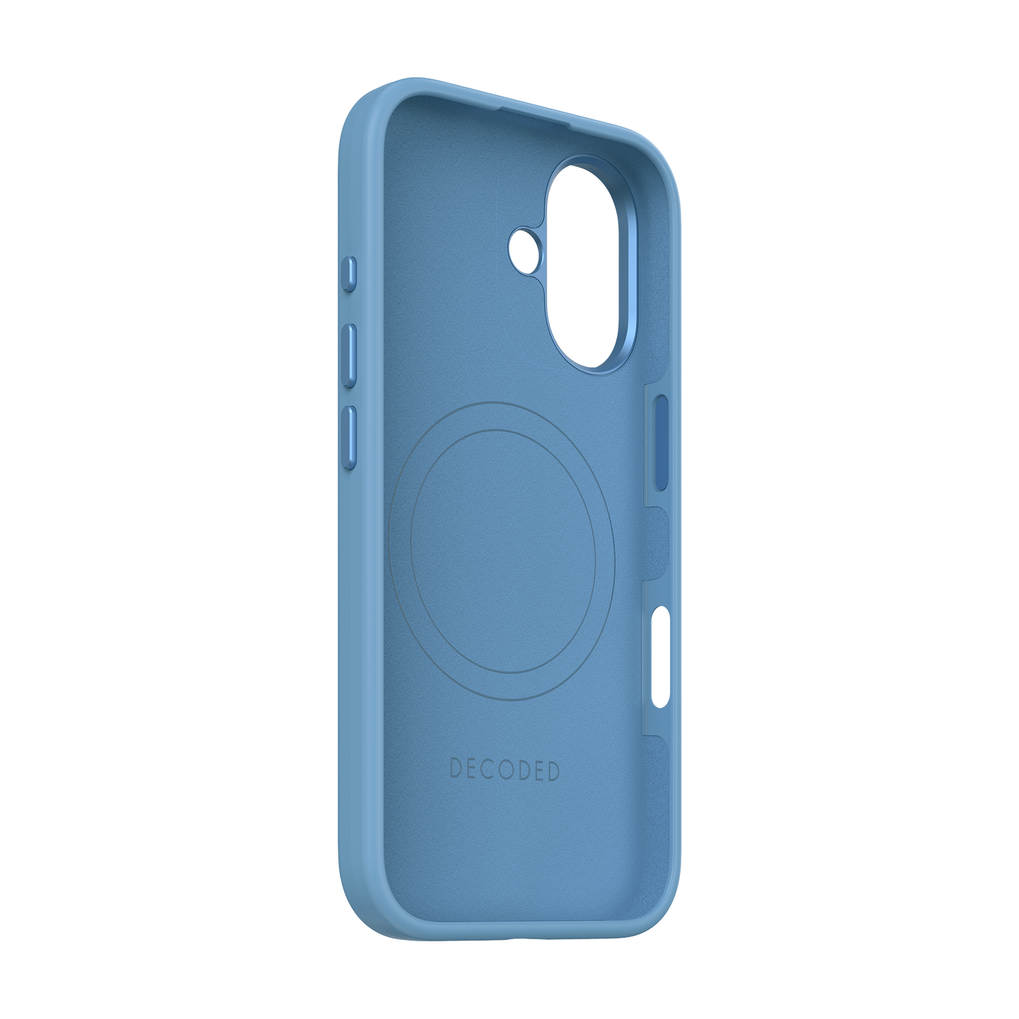 Decoded Antimicrobial Silicone Backcover pour iPhone 16 - Bleu ciel