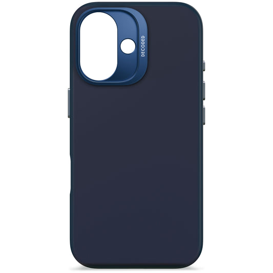 Decoded Antimicrobial Silicone Backcover voor iPhone 16 - Marineblauw