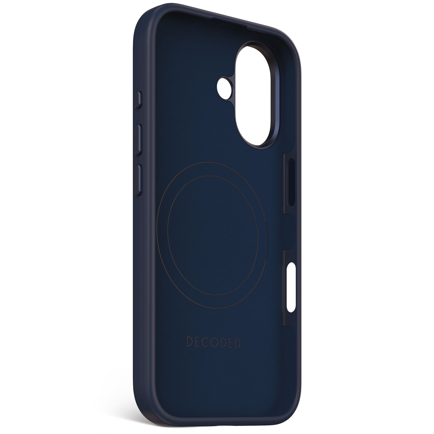 Decoded Antimicrobial Silicone Backcover voor iPhone 16 - Marineblauw