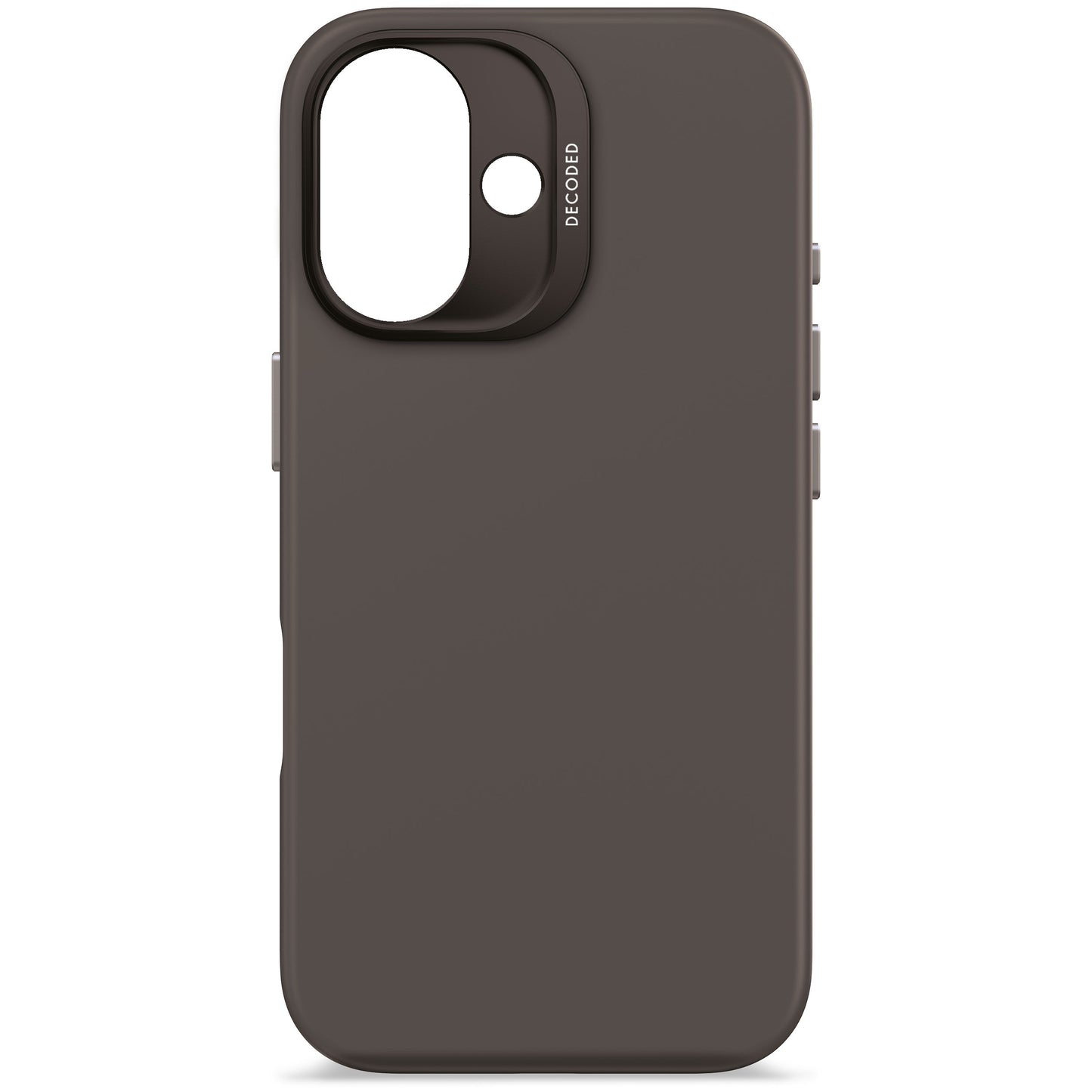 Decoded Antimicrobial Silicone Backcover voor iPhone 16 - Phantom Zwart