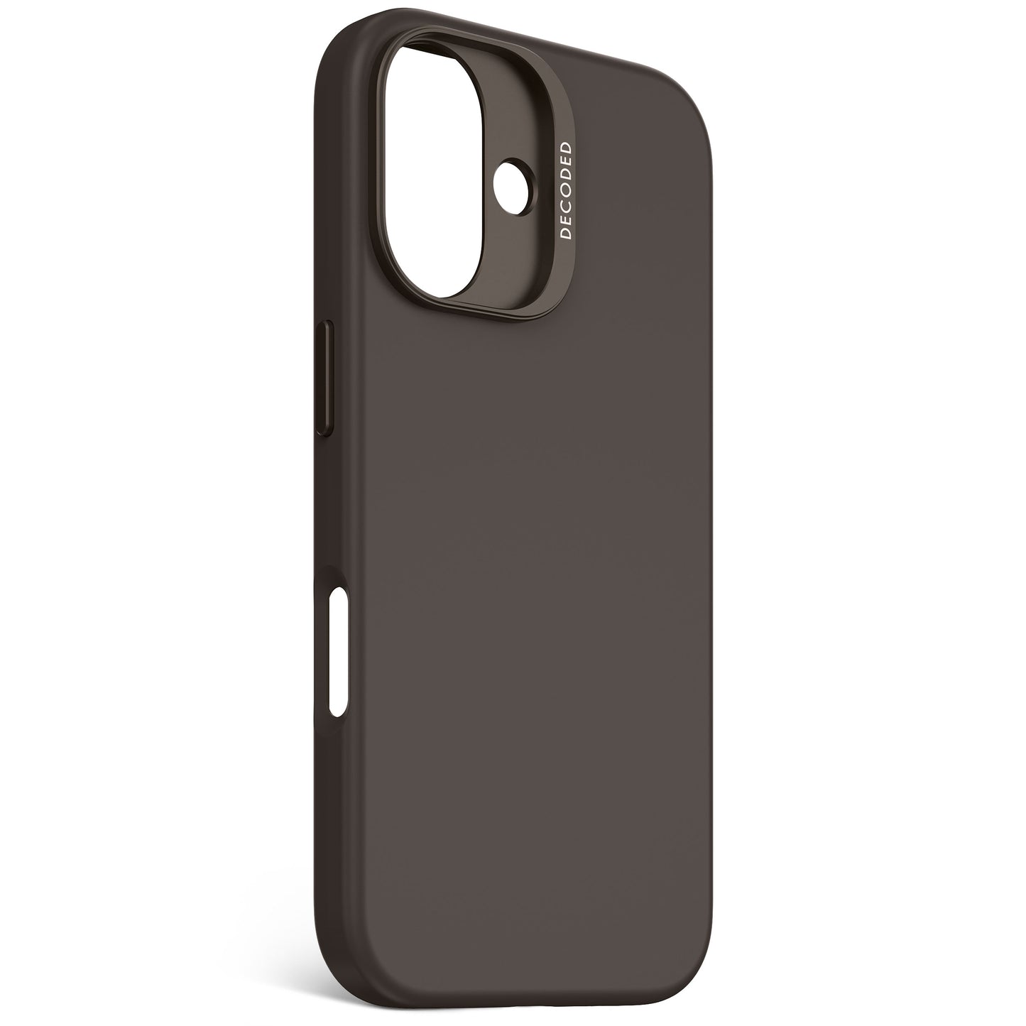 Decoded Antimicrobial Silicone Backcover voor iPhone 16 - Phantom Zwart