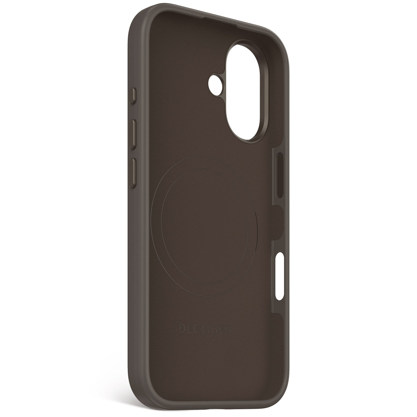 Decoded Antimicrobial Silicone Backcover voor iPhone 16 - Phantom Zwart