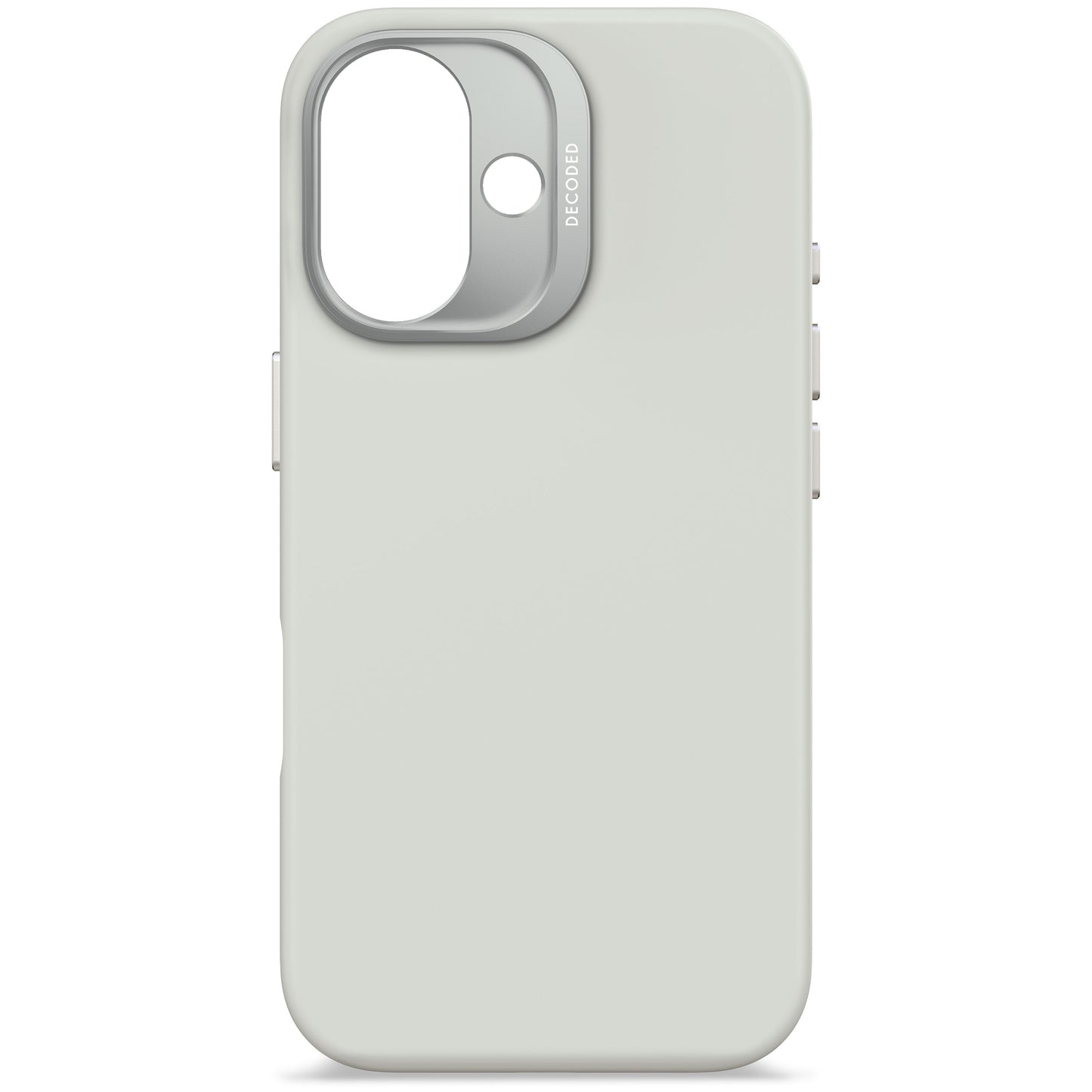 Decoded Antimicrobial Silicone Backcover voor iPhone 16 - Steengrijs