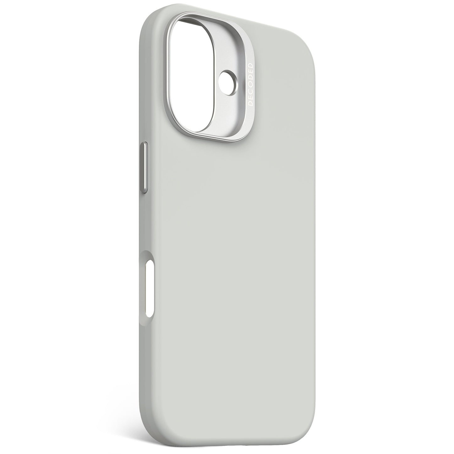 Decoded Antimicrobial Silicone Backcover voor iPhone 16 - Steengrijs