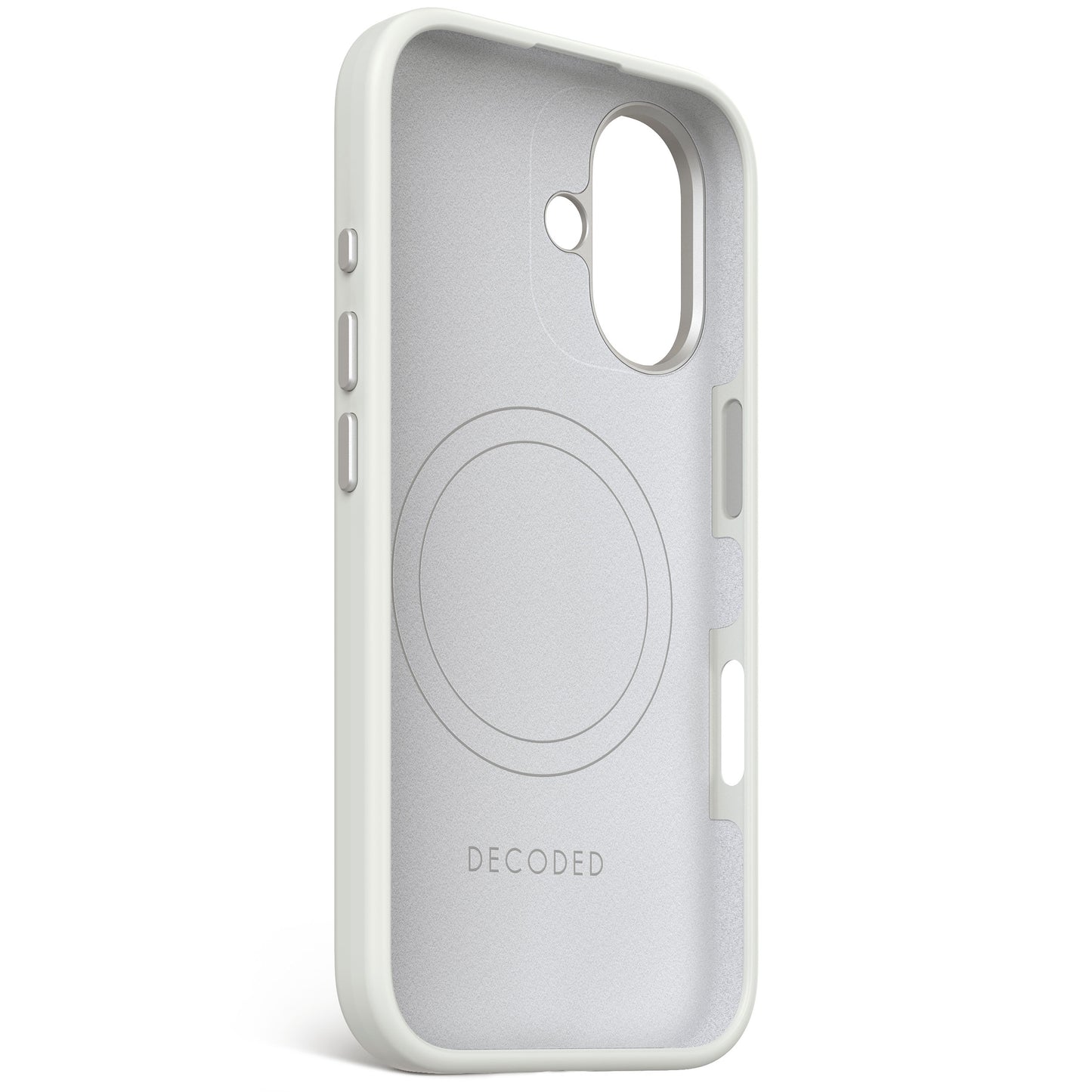 Decoded Antimicrobial Silicone Backcover voor iPhone 16 - Steengrijs