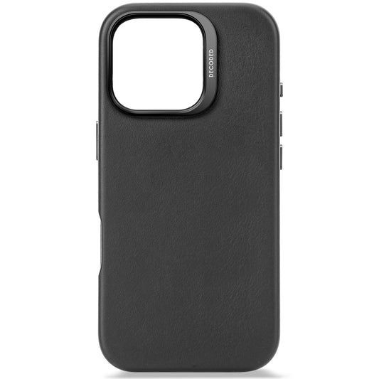 Decoded Housse en cuir pour iPhone 16 Pro - Noir