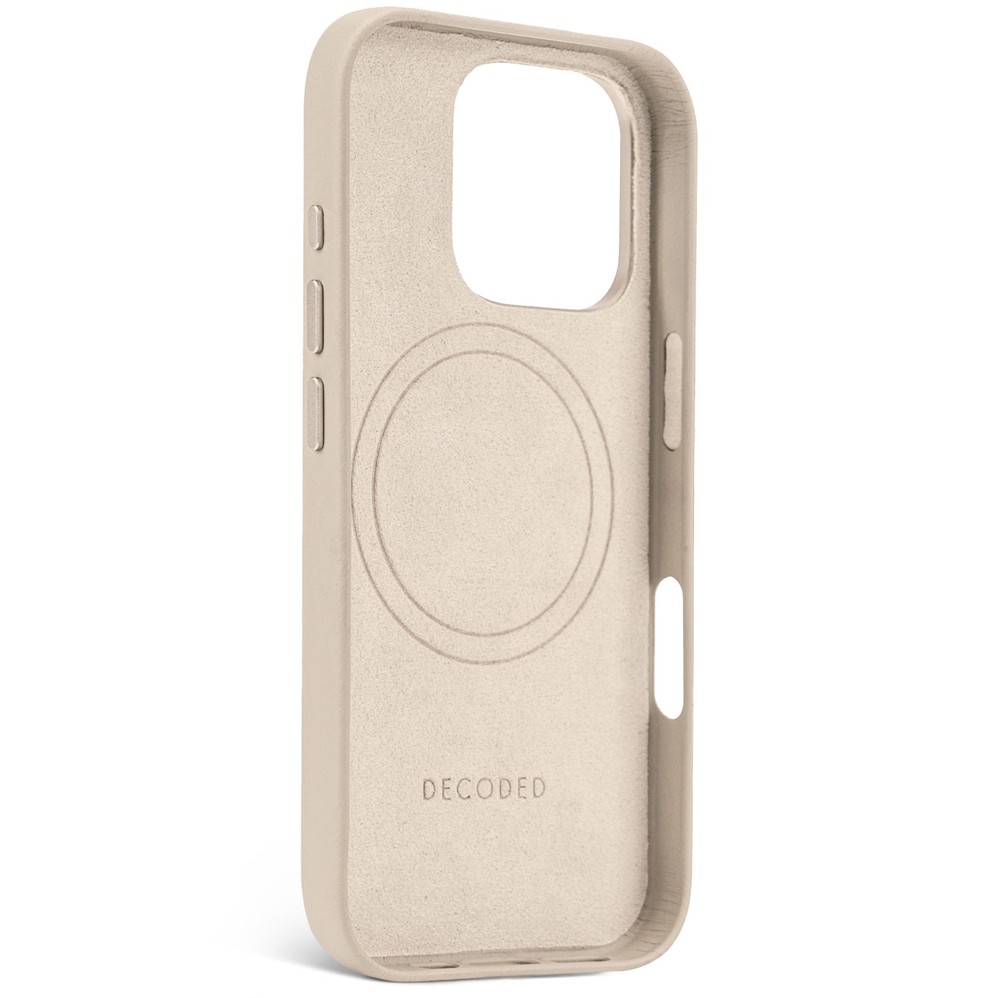 Decoded Housse en cuir pour iPhone 16 Pro - Argile