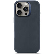 Decoded Housse en cuir pour iPhone 16 Pro - Blue marine