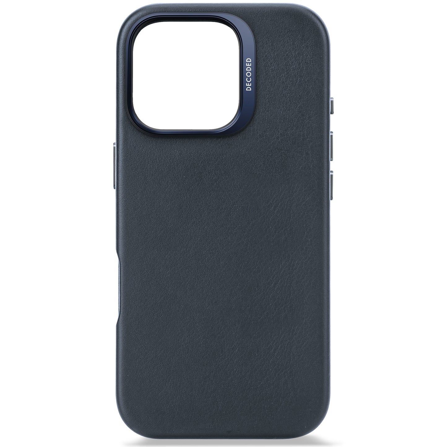 Decoded Housse en cuir pour iPhone 16 Pro - Blue marine