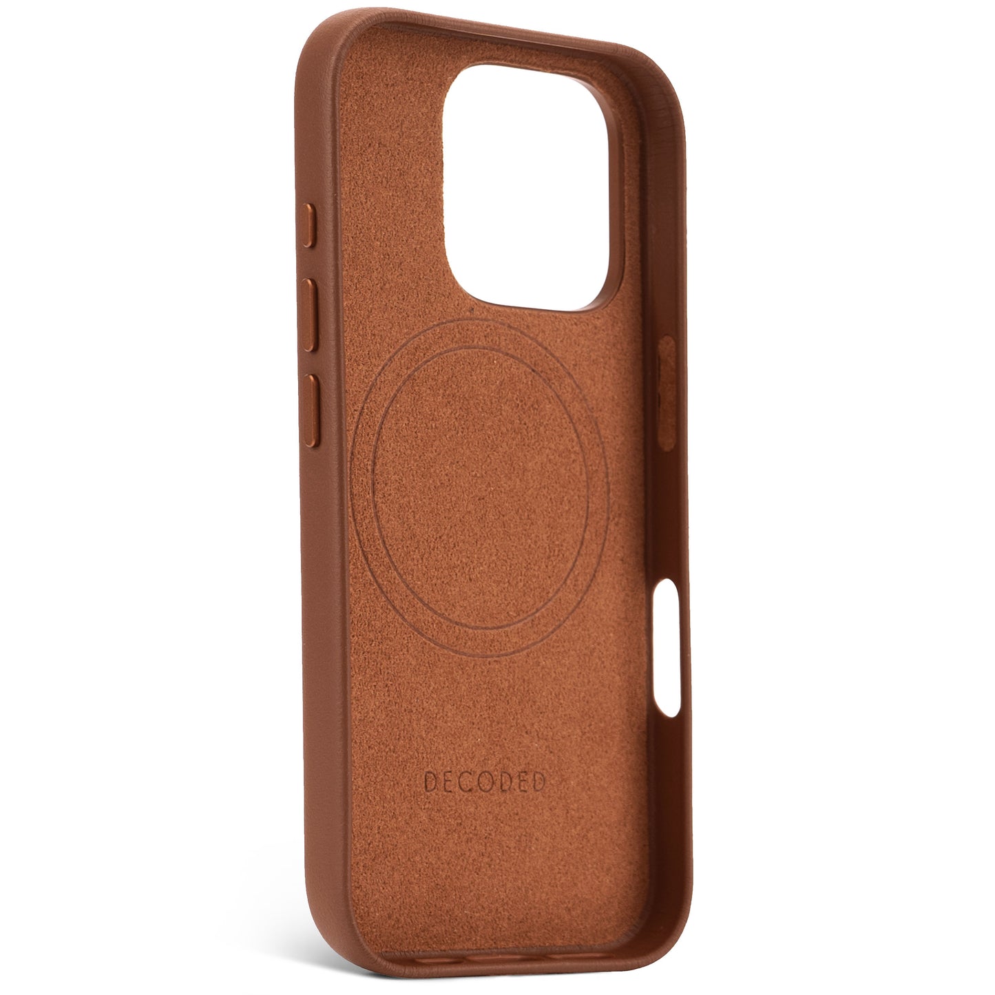 Decoded Leren hoesje voor iPhone 16 Pro - Bruin