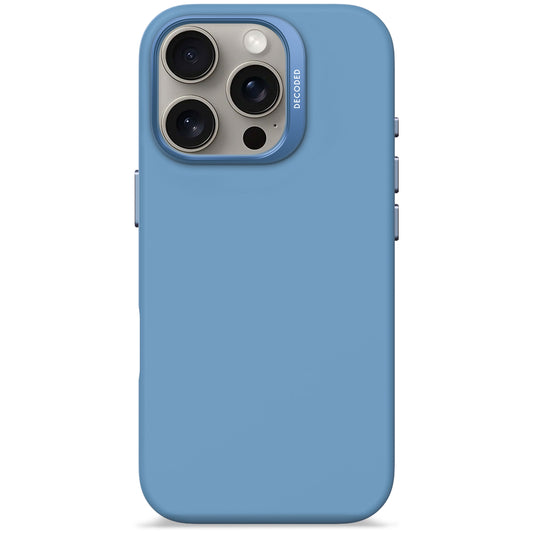 Decoded Antimicrobial Silicone Backcover pour iPhone 16 Pro - Bleu ciel