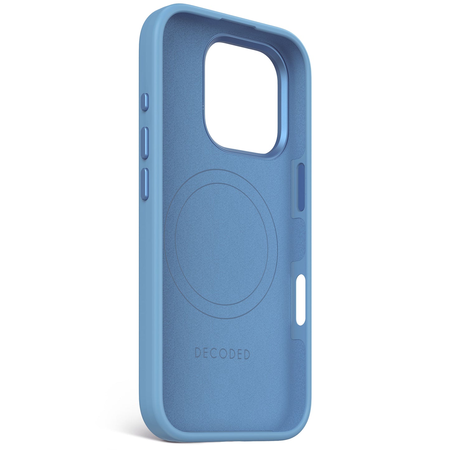 Decoded Antimicrobial Silicone Backcover pour iPhone 16 Pro - Bleu ciel