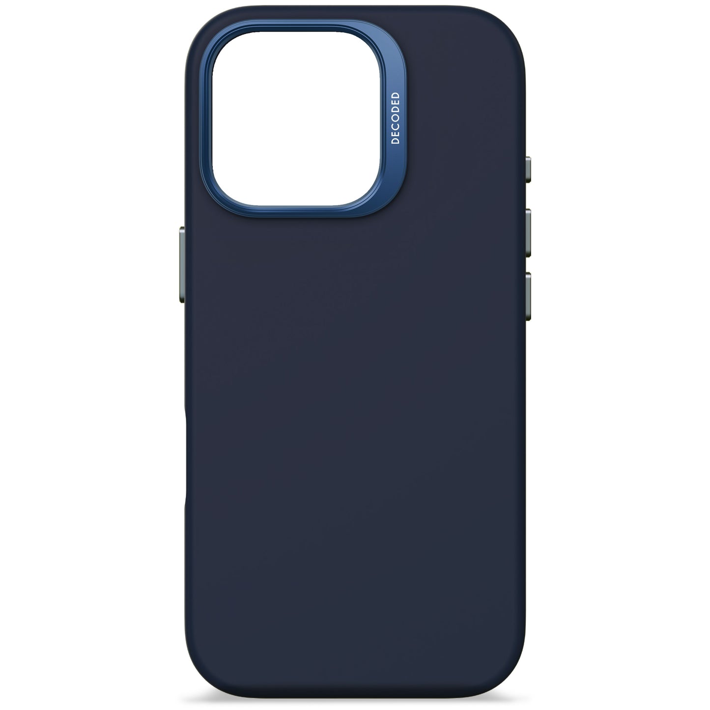 Decoded Antimicrobial Silicone Backcover voor iPhone 16 Pro - Marineblauw