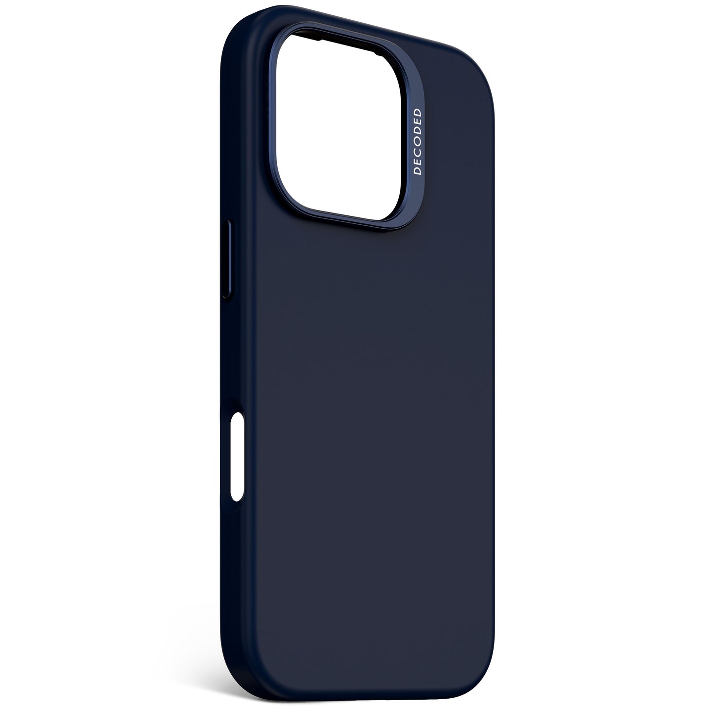 Decoded Antimicrobial Silicone Backcover voor iPhone 16 Pro - Marineblauw