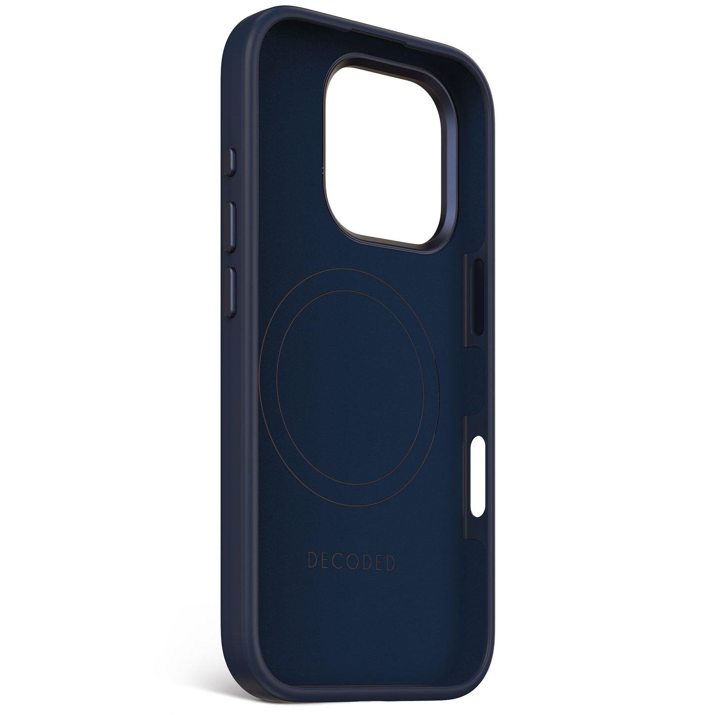 Decoded Antimicrobial Silicone Backcover voor iPhone 16 Pro - Marineblauw