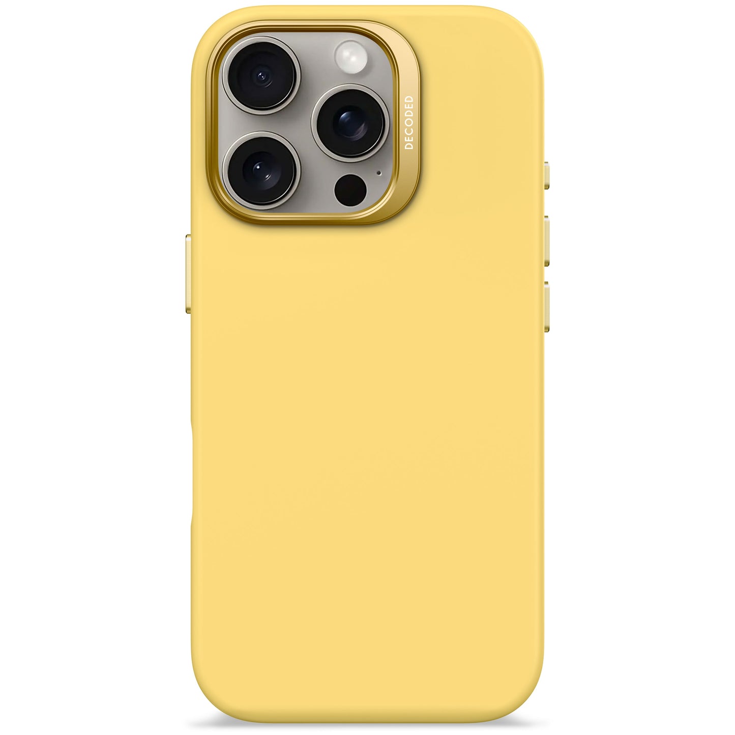 Decoded Antimicrobial Silicone Backcover voor iPhone 16 Pro - Popcorn Geel