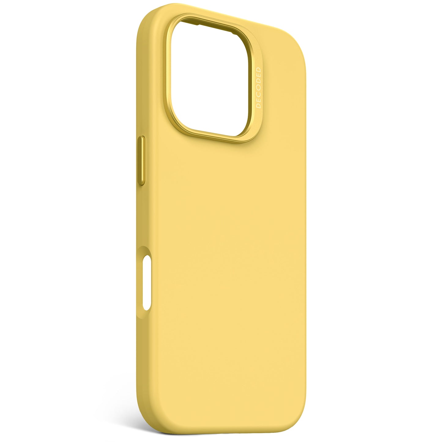 Decoded Antimicrobial Silicone Backcover pour iPhone 16 Pro - Popcorn Jaune