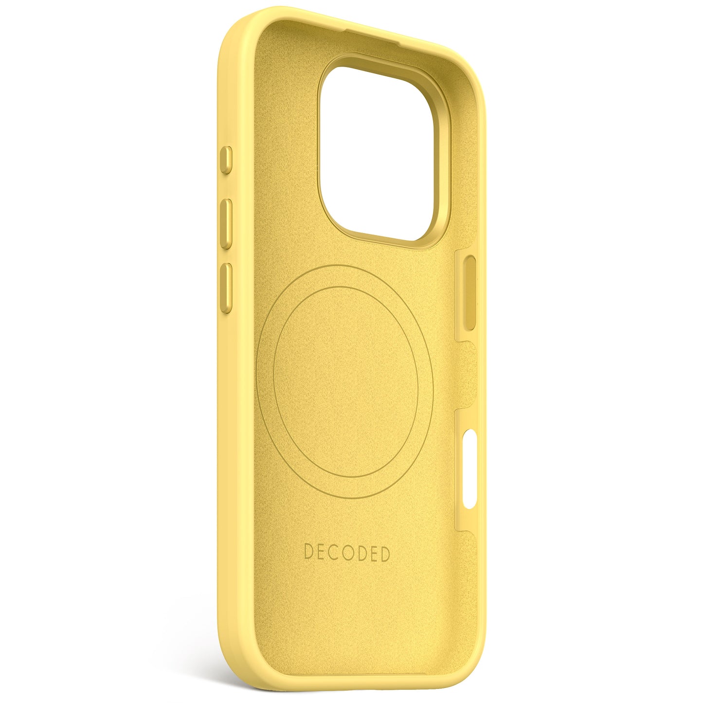 Decoded Antimicrobial Silicone Backcover voor iPhone 16 Pro - Popcorn Geel