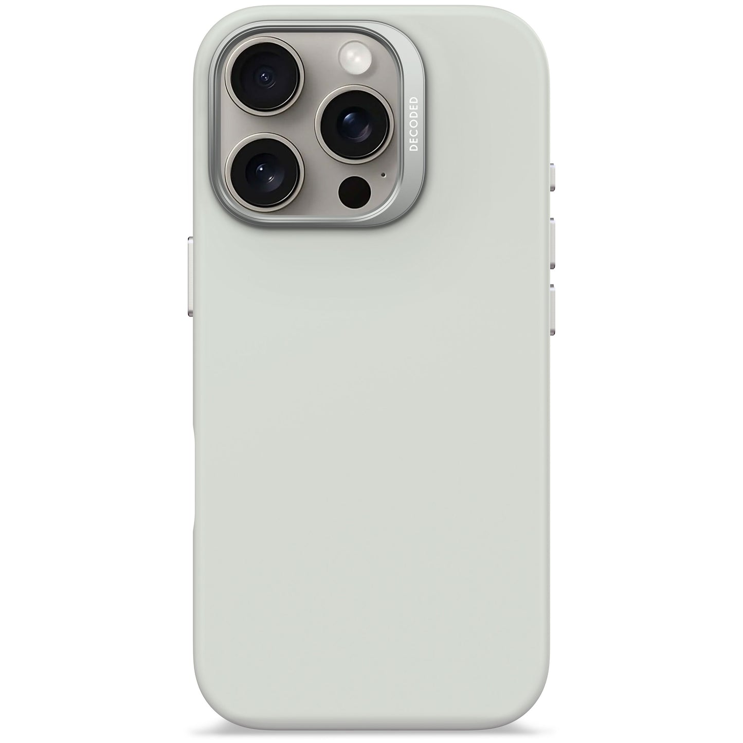 Decoded Antimicrobial Silicone Backcover pour iPhone 16 Pro - Gris