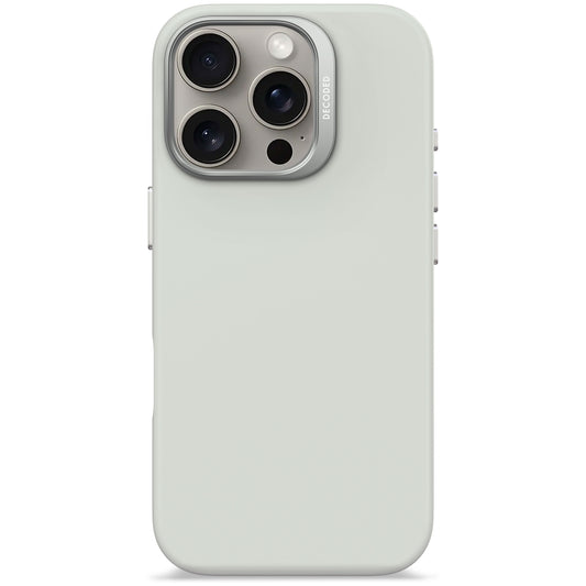 Decoded Antimicrobial Silicone Backcover voor iPhone 16 Pro - Steengrijs