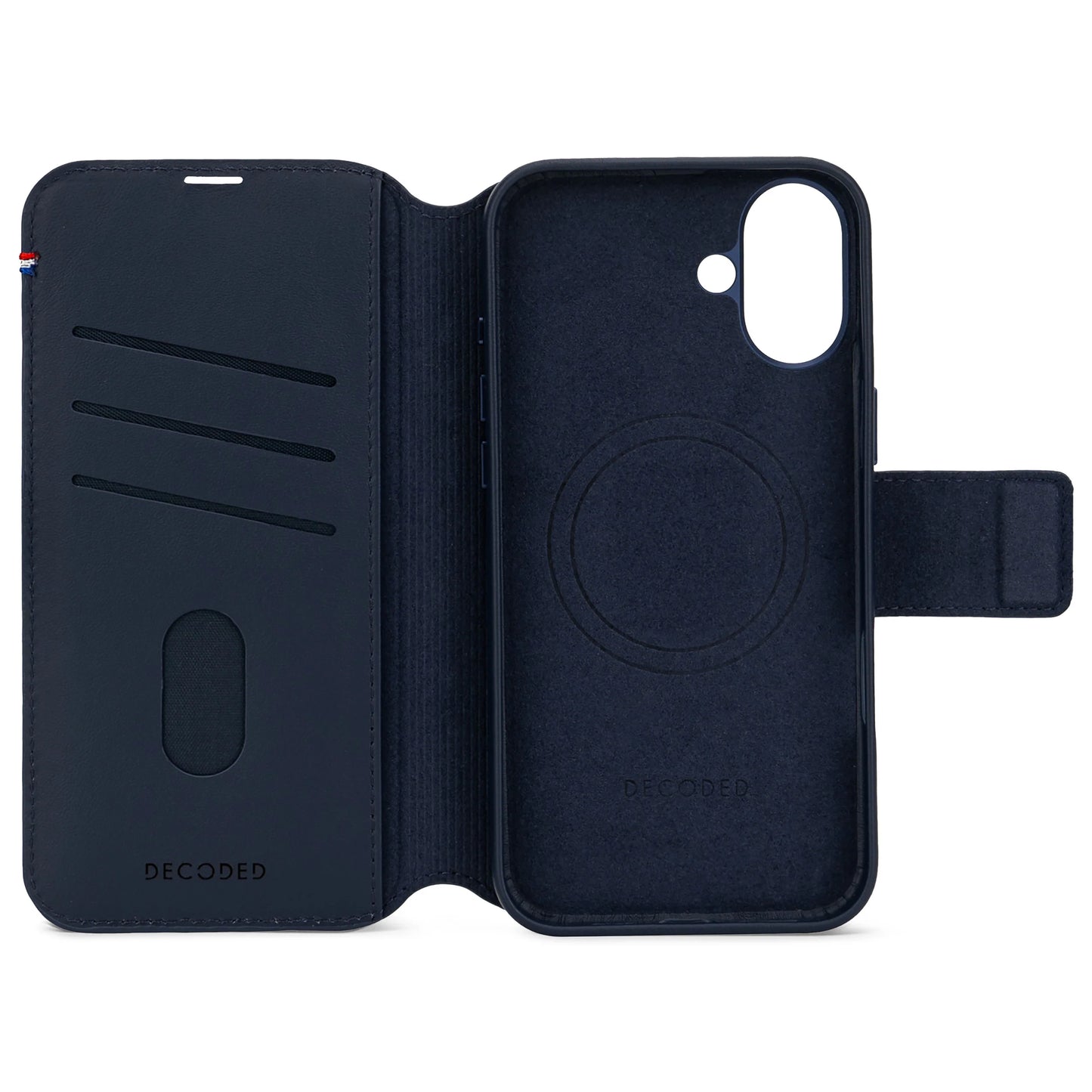 Decoded Detachable Wallet voor iPhone 16 Plus - Blue marine