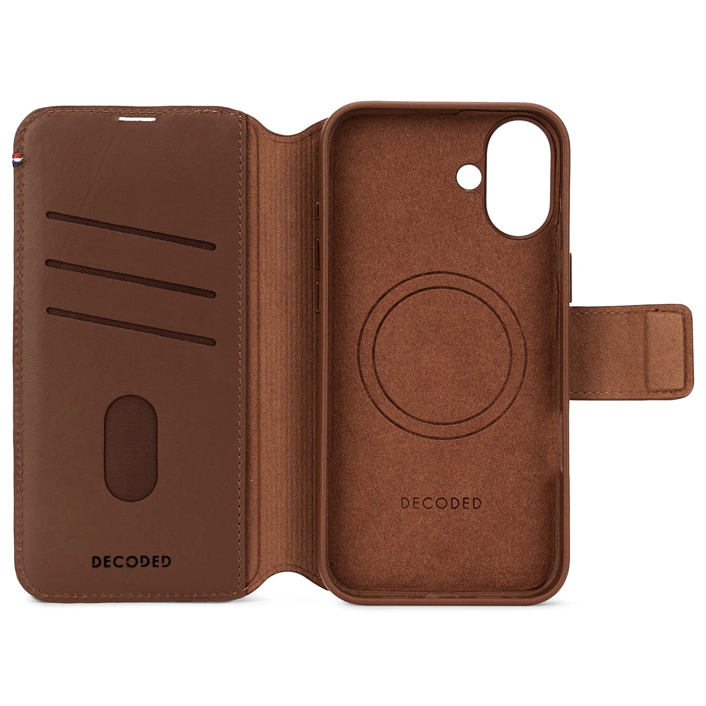 Decoded Detachable Wallet voor iPhone 16 Plus - Brun