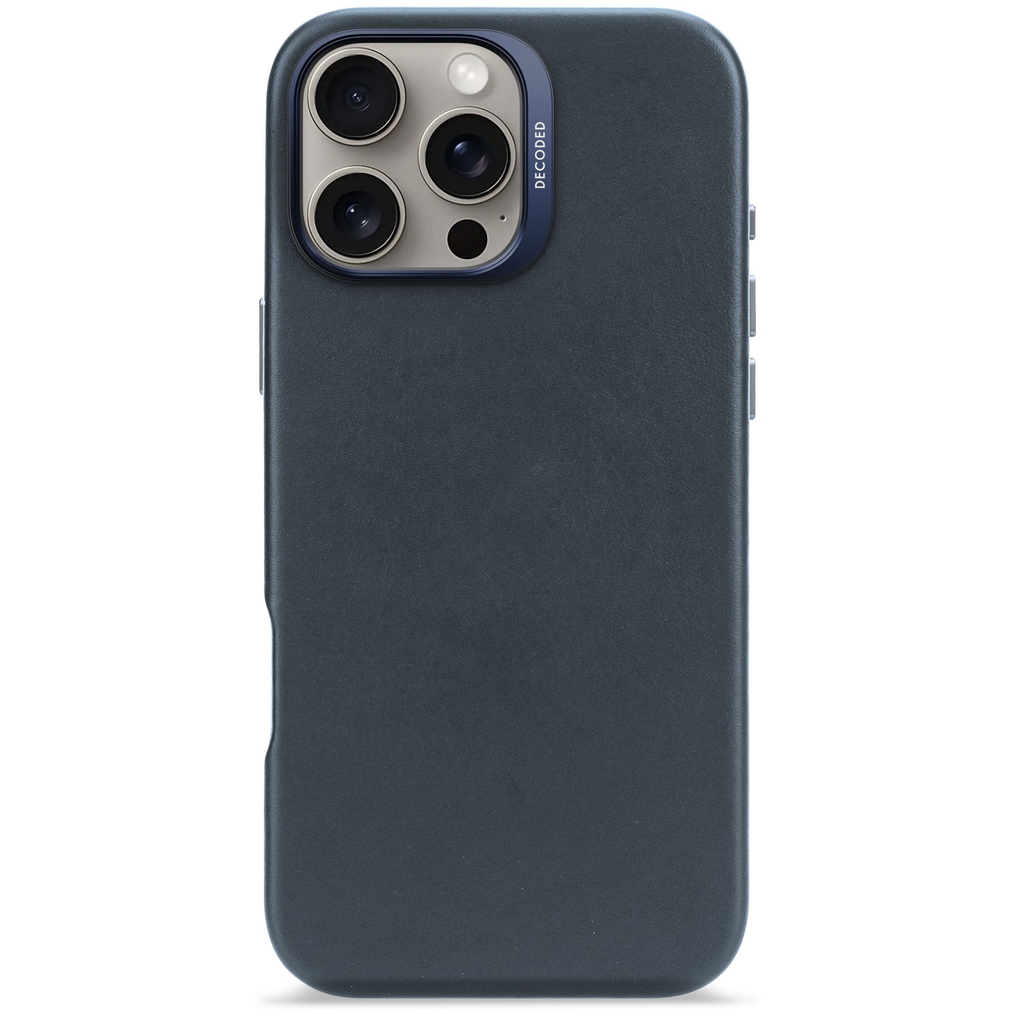 Decoded Leren hoesje voor iPhone 16 Pro Max - Marineblauw