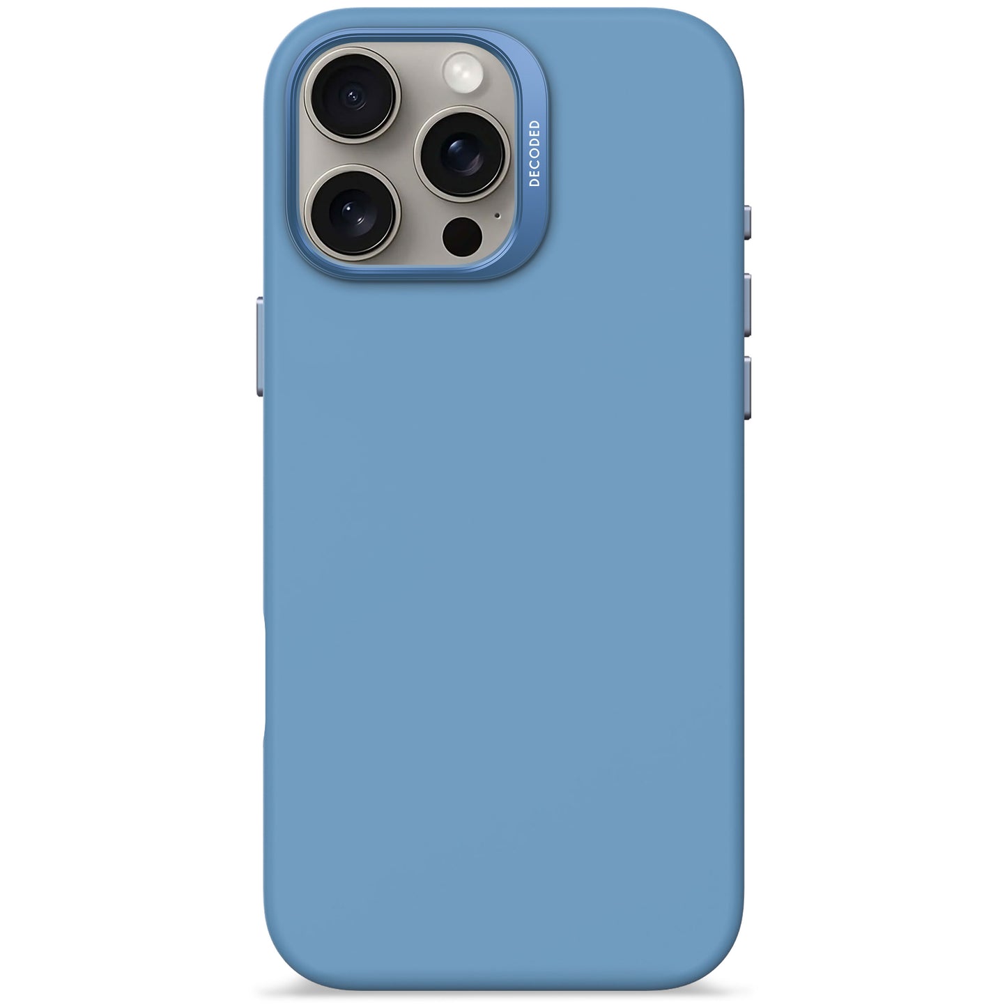 Decoded Antimicrobial Silicone Backcover pour iPhone 16 Pro Max - Bleu ciel