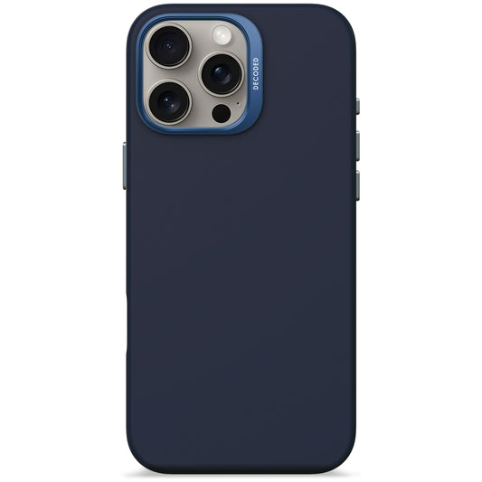 Decoded Antimicrobial Silicone Backcover voor iPhone 16 Pro Max - Marineblauw