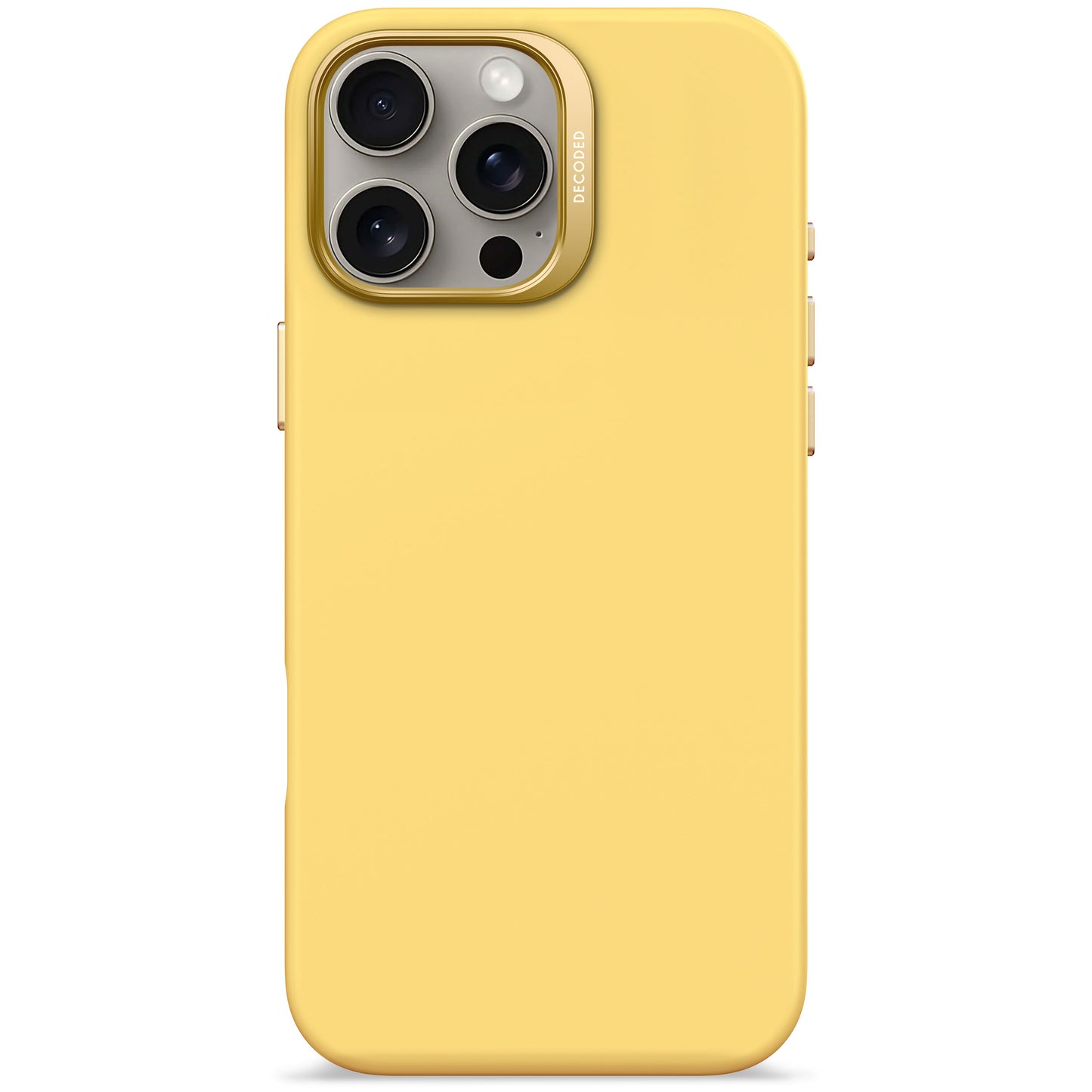 Decoded Antimicrobial Silicone Backcover pour iPhone 16 Pro Max - Popcorn Jaune