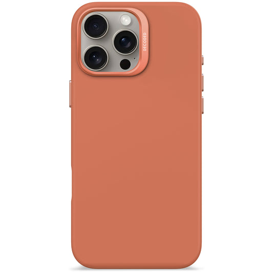 Decoded Antimicrobial Silicone Backcover voor iPhone 16 Pro Max - Terra