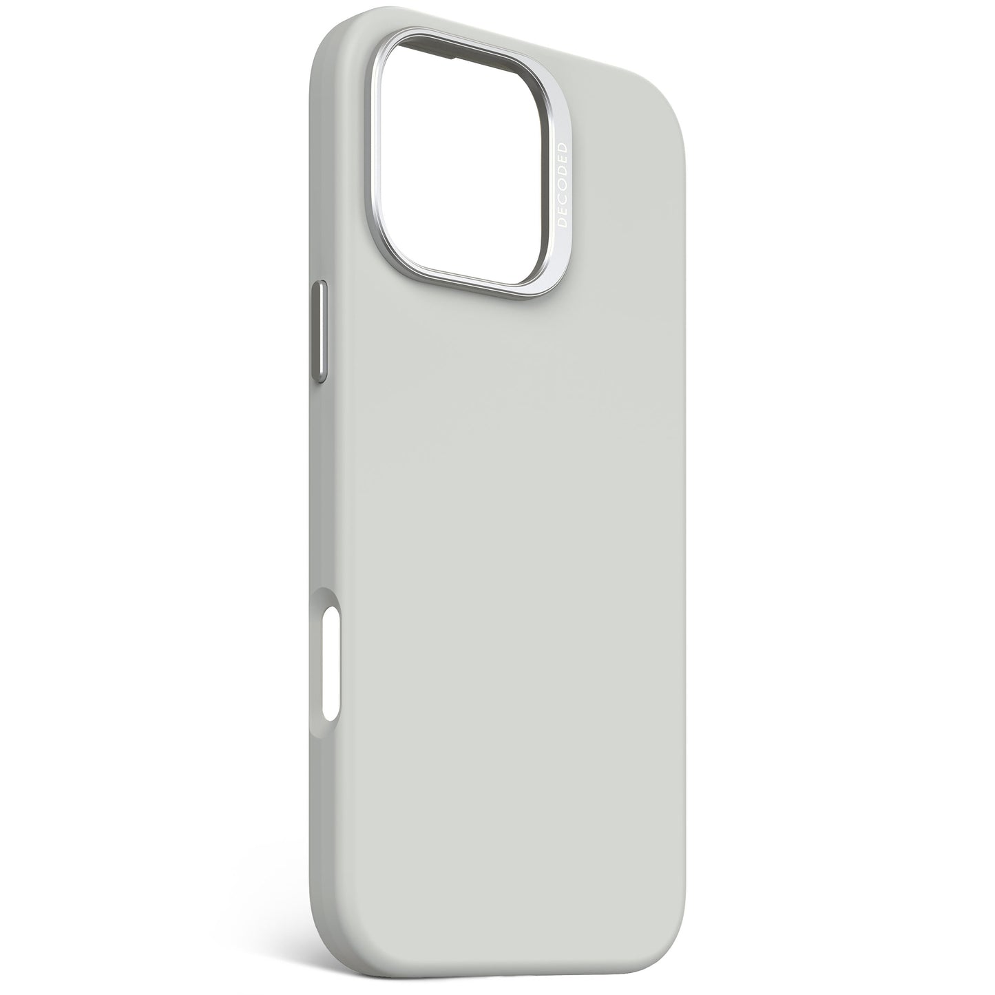 Decoded Antimicrobial Silicone Backcover voor iPhone 16 Pro Max - Steengrijs