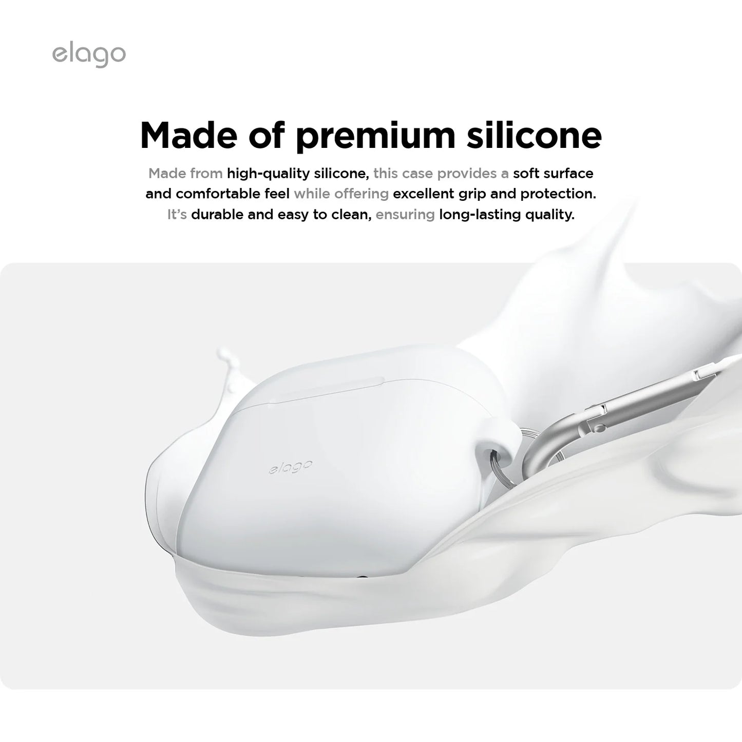 Elago Silicone Hang Case pour AirPods 4 - Rose