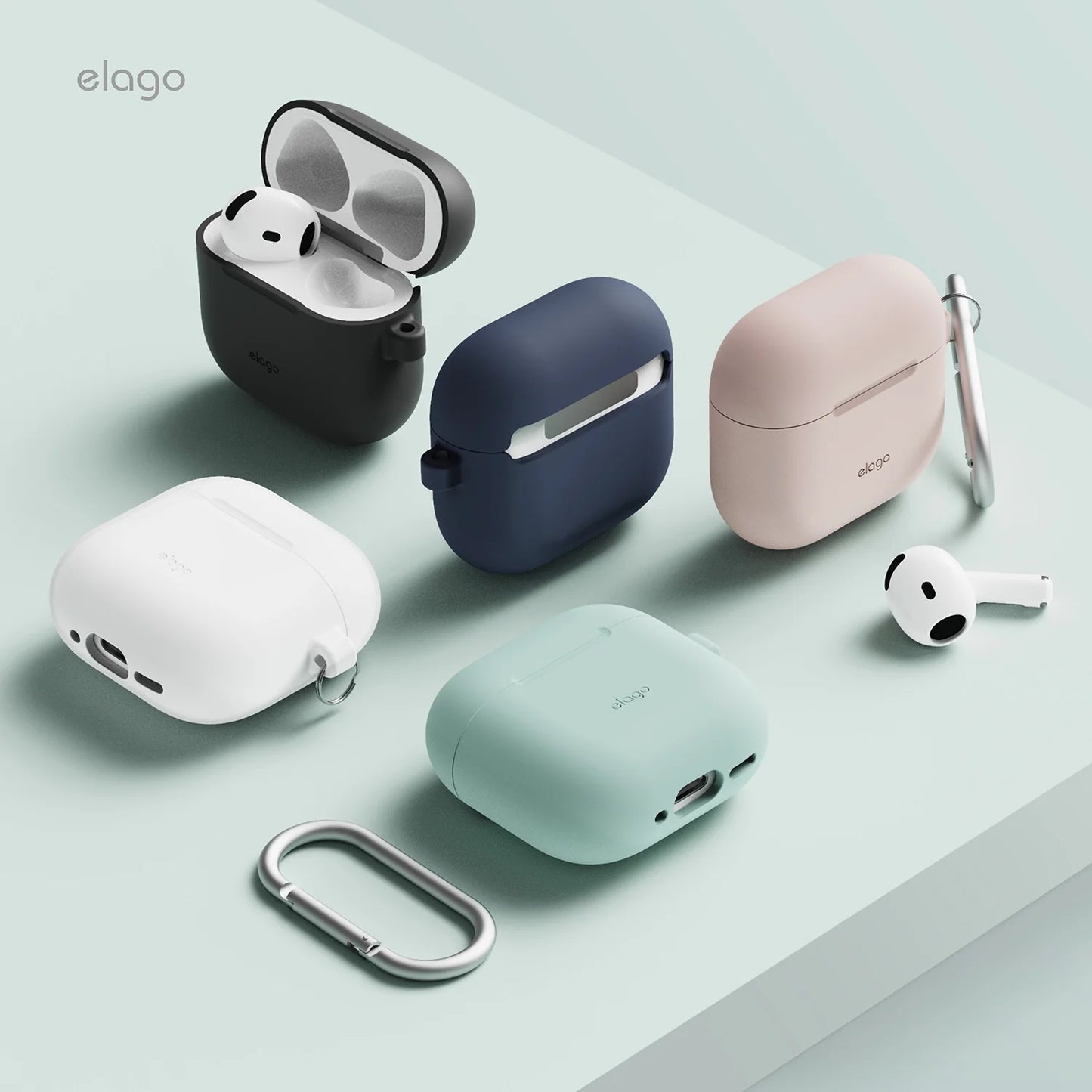 Elago Silicone Hang Case pour AirPods 4 - Rose