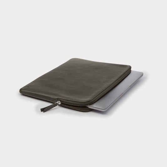 Trunk Leren hoes voor MacBook 13-inch - Kaki groen