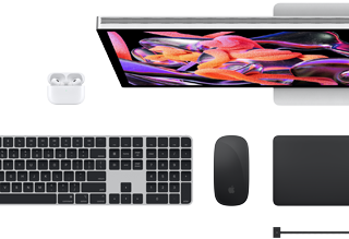 Accesoires voor Mac: Airpods, Studio Display, Magic Keyboard, Magic Mouse, Magic Trackpad, MagSafe-oplaadkabel in spacezwart