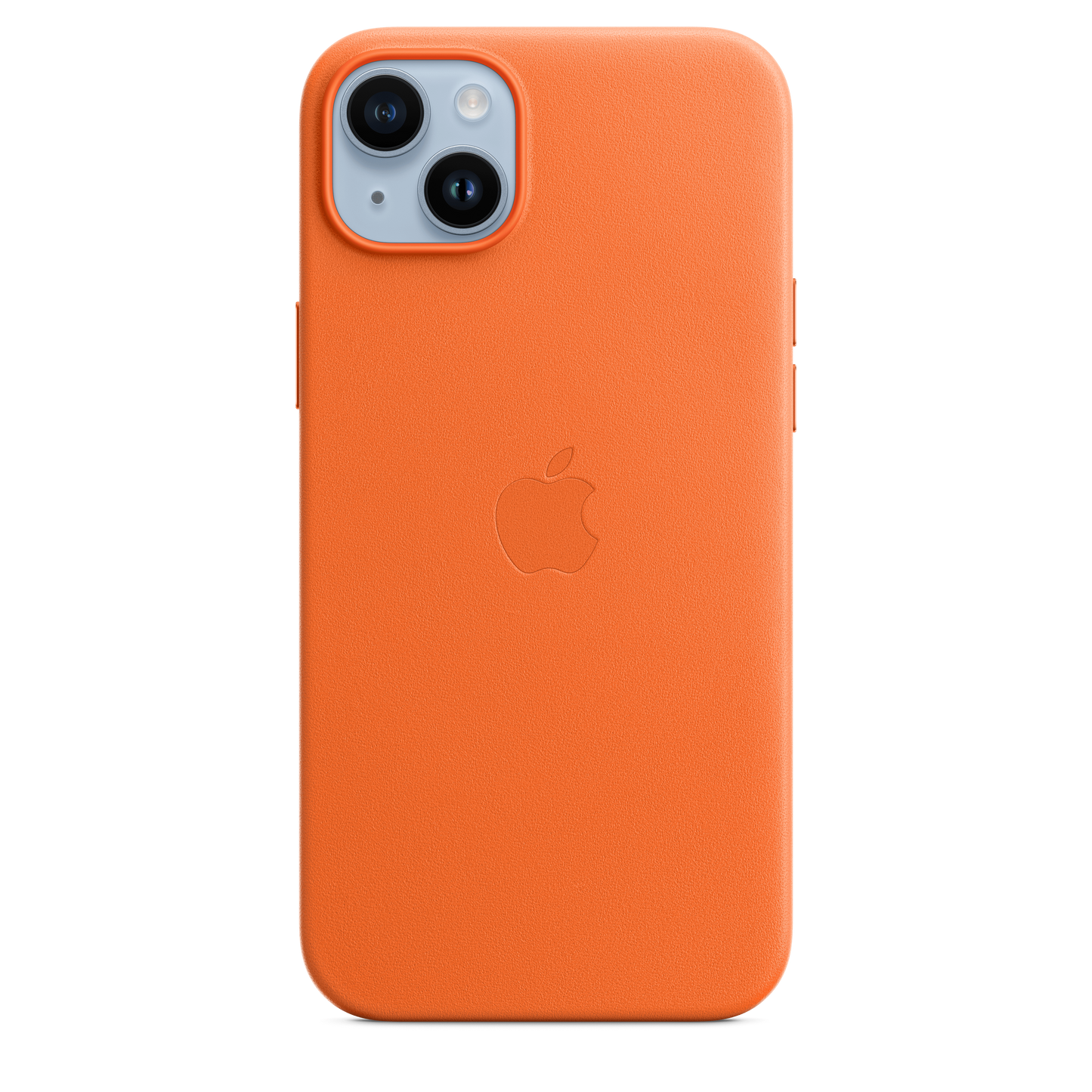 EOL Coque en cuir avec MagSafe pour iPhone 14 Plus - Orange