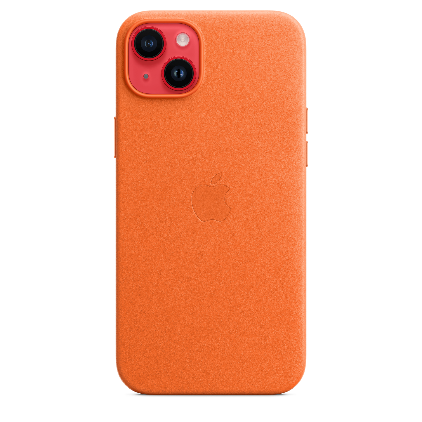 EOL Coque en cuir avec MagSafe pour iPhone 14 Plus - Orange