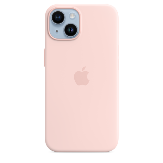 EOL Coque en silicone avec MagSafe pour iPhone 14 - Rose craie