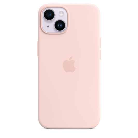 EOL Coque en silicone avec MagSafe pour iPhone 14 - Rose craie