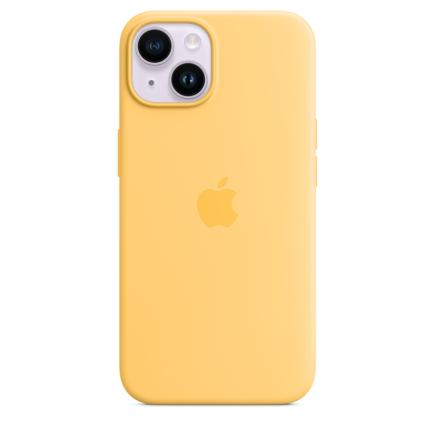 Coque en silicone avec MagSafe pour iPhone 14 - Soleil pâle