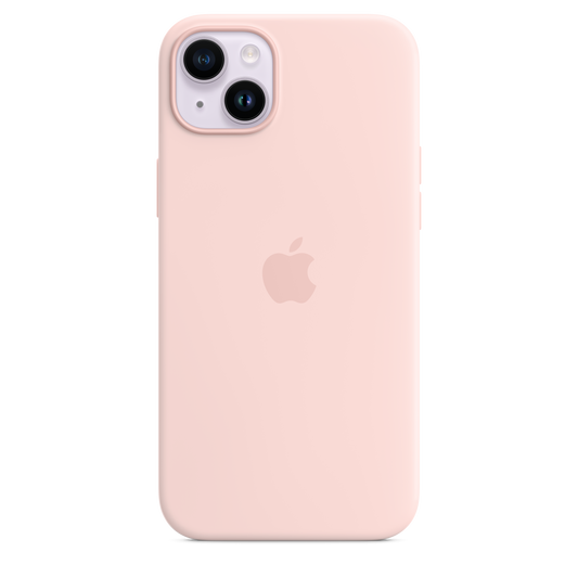 EOL Coque en silicone avec MagSafe pour iPhone 14 Plus - Rose craie