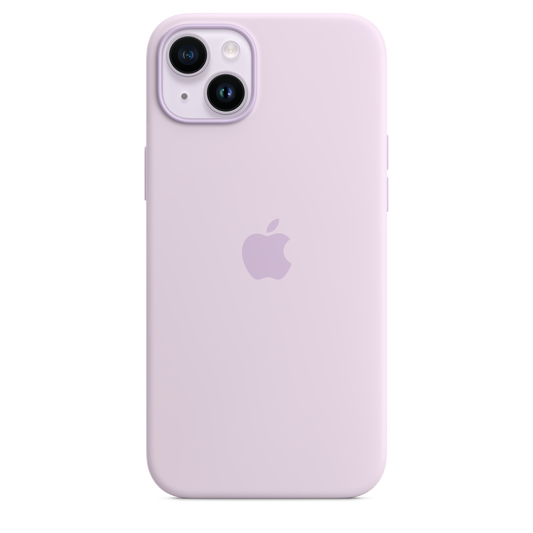 Coque en silicone avec MagSafe pour iPhone 14 Plus - Lila