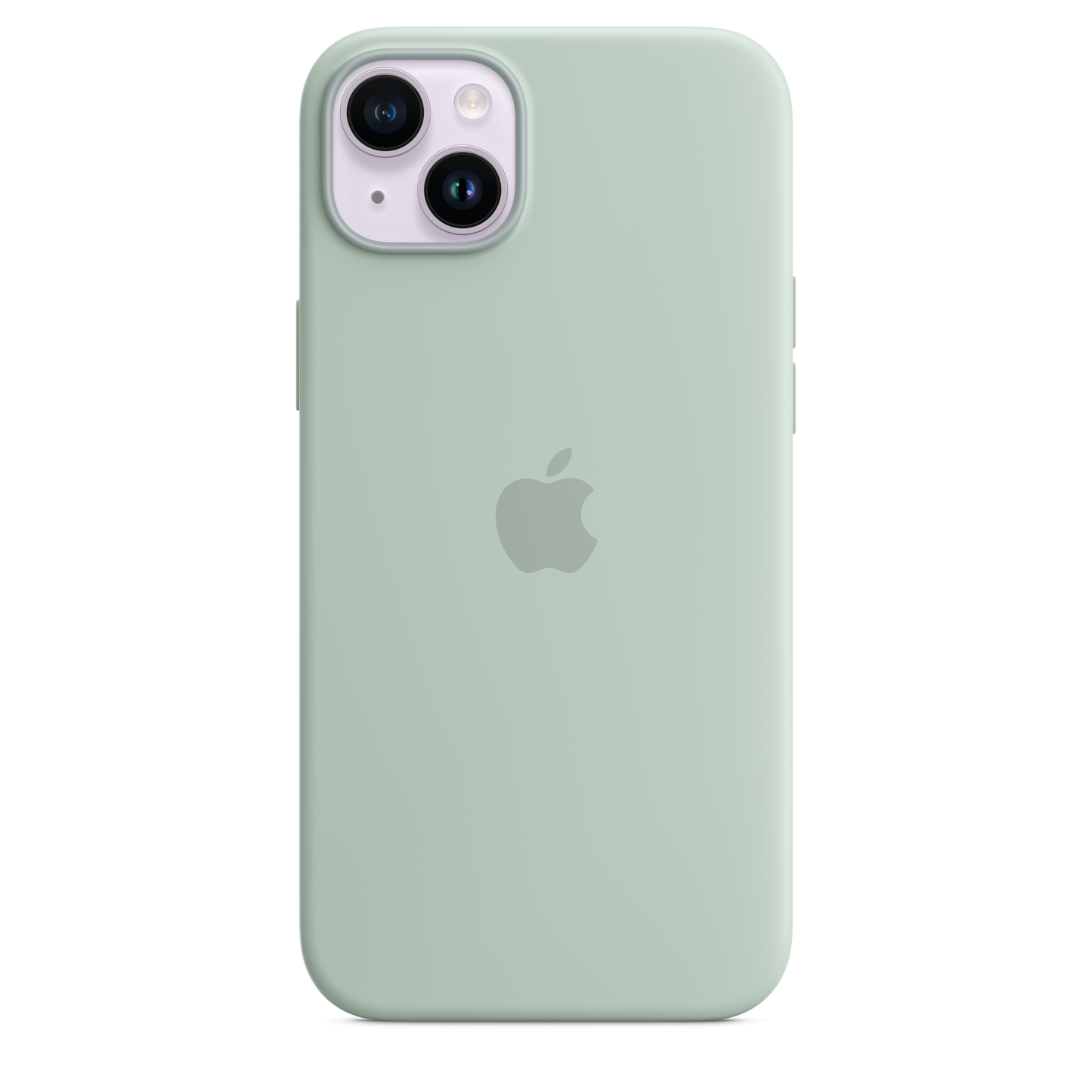 Coque en silicone avec MagSafe pour iPhone 14 Plus - Bleu cactus