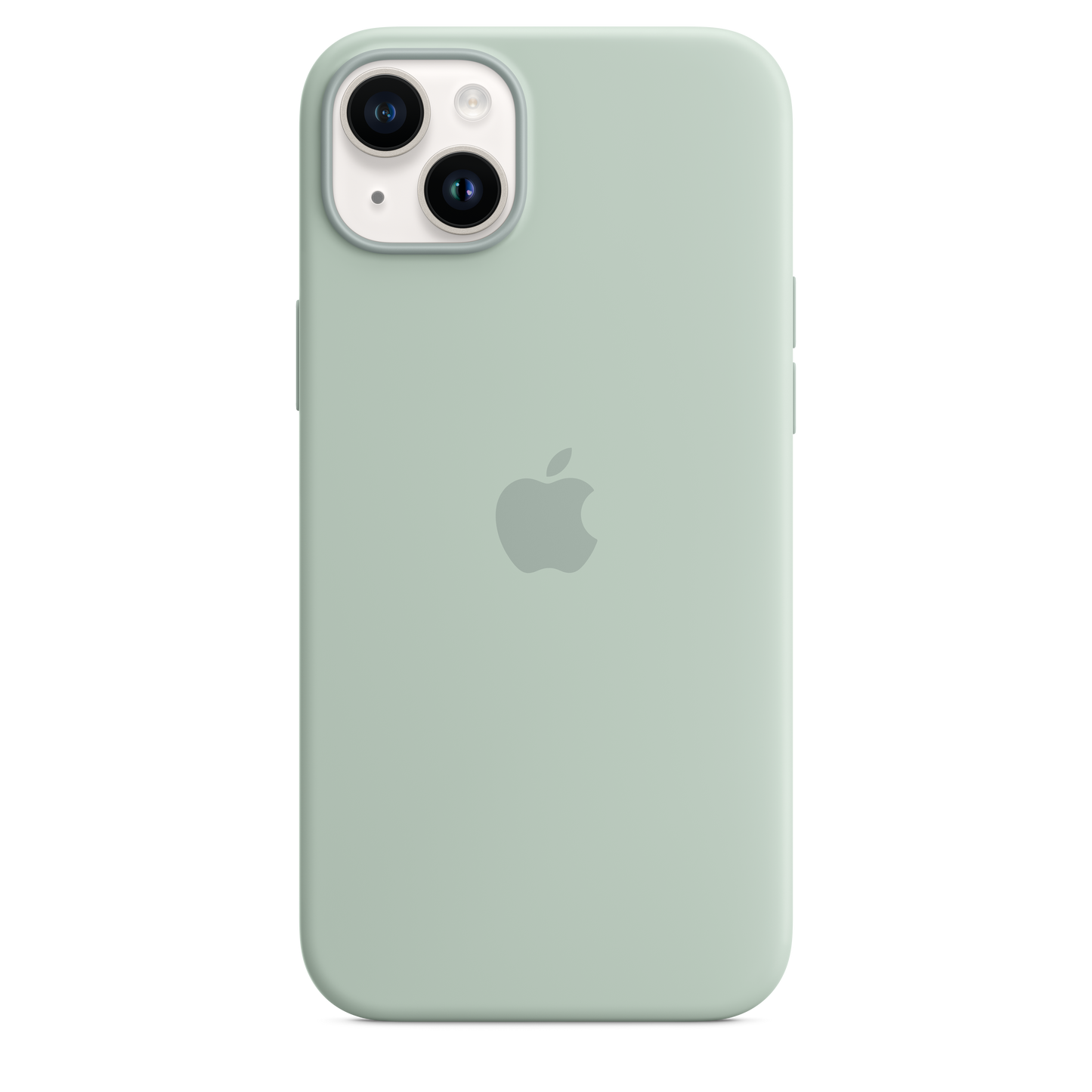 Coque en silicone avec MagSafe pour iPhone 14 Plus - Bleu cactus