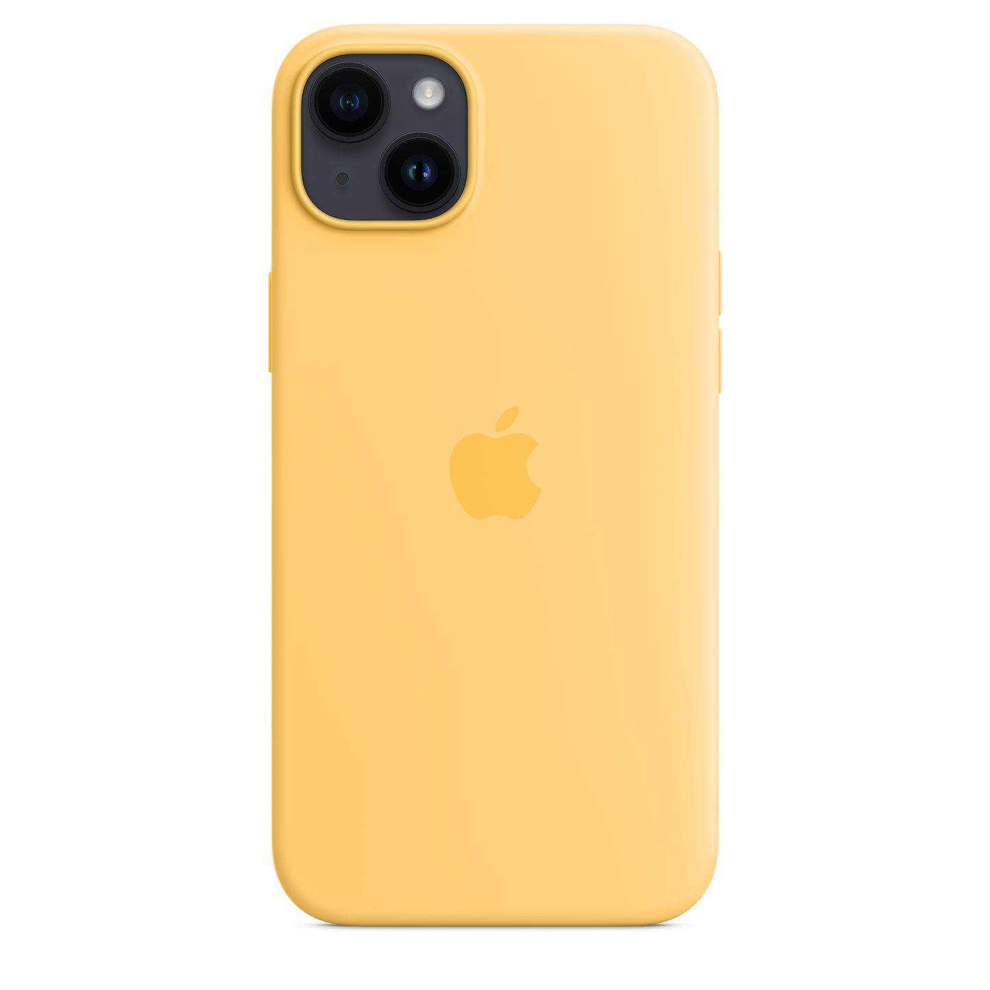 Coque en silicone avec MagSafe pour iPhone 14 Plus - Soleil pâle