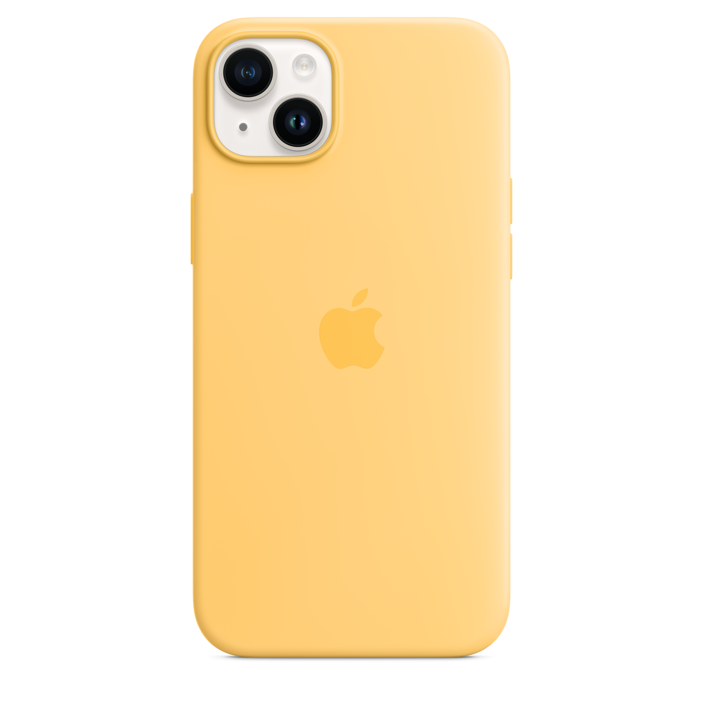 Coque en silicone avec MagSafe pour iPhone 14 Plus - Soleil pâle