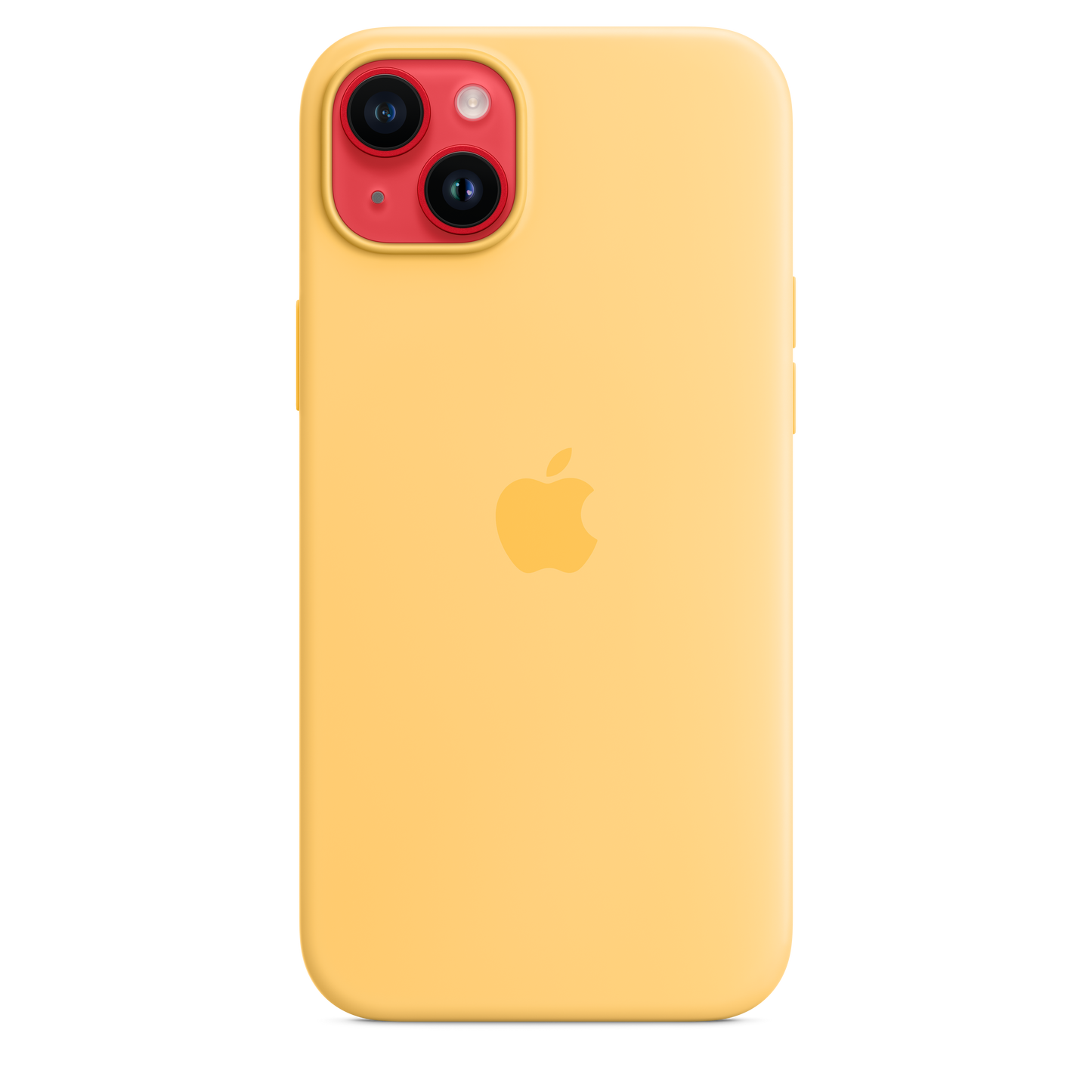 Coque en silicone avec MagSafe pour iPhone 14 Plus - Soleil pâle