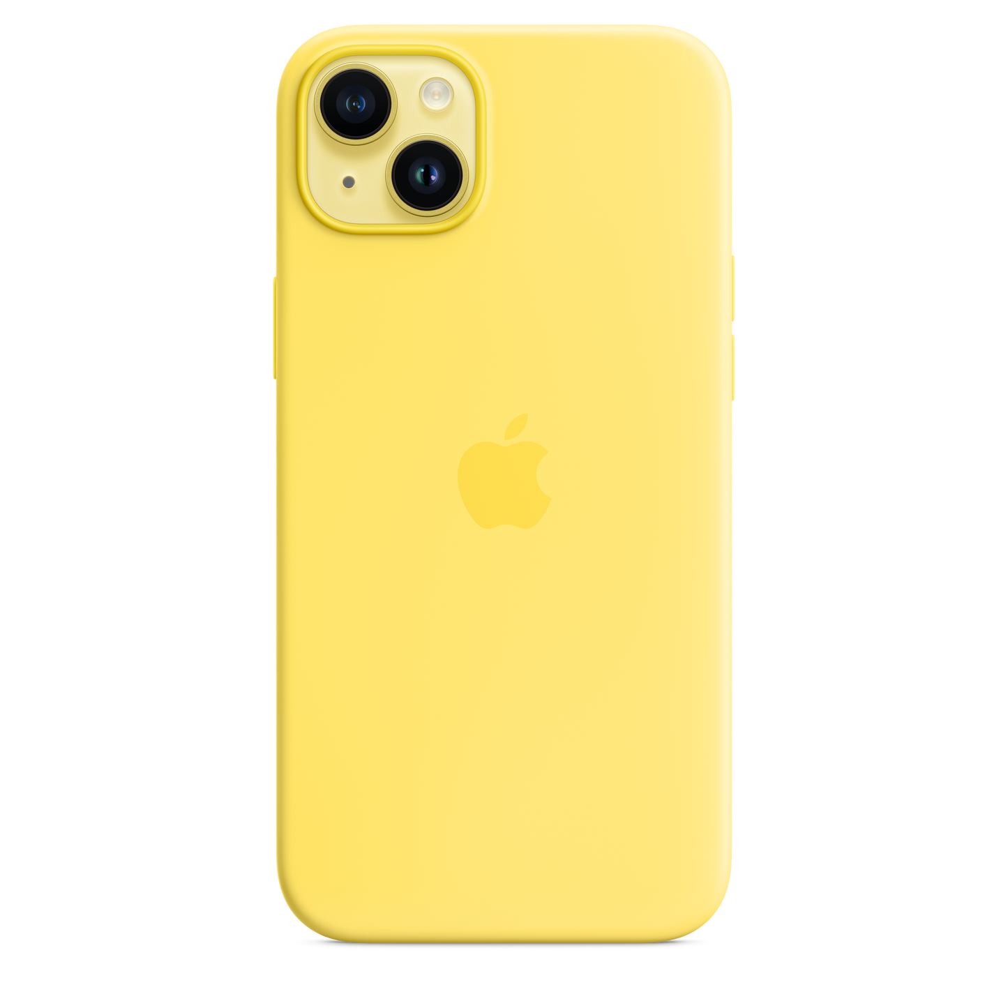 Coque en silicone avec MagSafe pour iPhone 14 Plus - Jaune canari